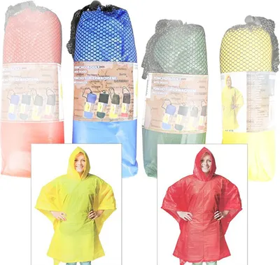 Produktbild von Regenponcho für Erwachsene 100x130cm Regencape Regenschutz Regenmantel Poncho