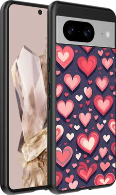 Immagine prodotto di Custodia per Google Pixel 8 Pro con impronta a cuore - Custodia Backcover in TPU con design a cuore - Smartphonica