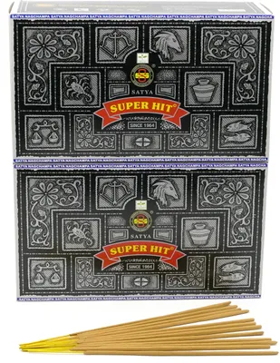 Räucherstäbchen Nag Champa Super Hit, 24 Packungen, 15 g pro Packung