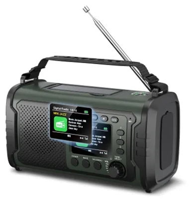 Image de Radio Noodradio DAB+/FM de 20 000 mAh, avec batterie externe, radio solaire et à manivelle