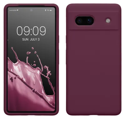 Produktbild von kwmobile Handyhülle für Google Pixel 7a Hülle, für Pixel 7a Case - Hülle Silikon - kabelloses Laden - Bordeaux Violett