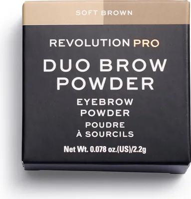 Produktbild von Makeup Revolution, Vegan, Eyebrow Powder, Soft Brown, 2.2 g