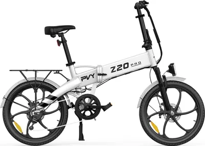 Image de Vélo Électrique PVY Z20 Pro - Moteur 250W Batterie 36V10.4AH Autonomie 80KM Freins à Disque Mécaniques - Blanc