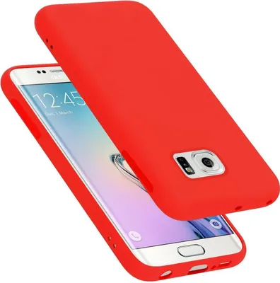Obrázek produktu pro Cadorabo ochranné pouzdro pro Samsung Galaxy S6 EDGE v červeném pouzdře na mobilní telefon kryt TPU pouzdro