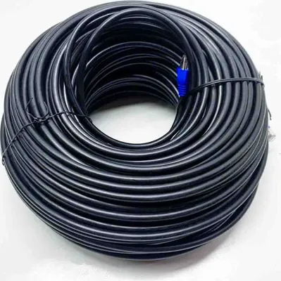 Produktbild von MutecPower CAT6 75m Außen Verwendung wasserdicht - CCA - Direct Burial Ethernet Netzwerkkabel - 250 MHz - Schwarz - 75 Meter mit kabelbinder