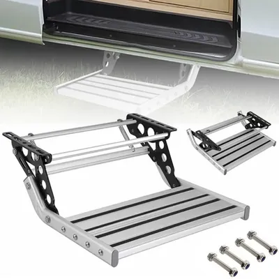 Produktbild von Manuelle Trittstufe Wohnmobil Aluminium Einziehbar Rutschfest 200kg 12V LED