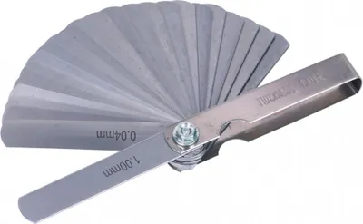 Immagine prodotto di Spessimetri lame acciaio, spessimetro lame,spessimetro valvole, spessimetro pieghevole, per misurare larghezza spessore dimensioni, 25 pezzi 0,04–1 mm