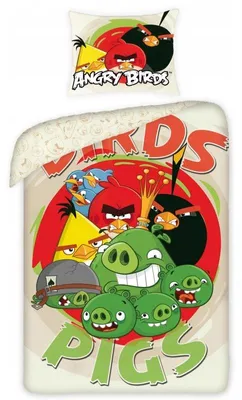 Produktbild von Halantex Kinderbettwäsche Angry Birds 160x200 cm 100% Baumwolle