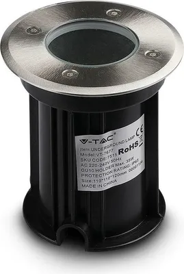 Image de V-TAC - Spot encastrable au sol LED GU10 inox IP65 dimmable
