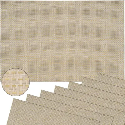 Produktbild von Tischset ELEGANCE beige 8er Tischunterlage als Tischdeko
