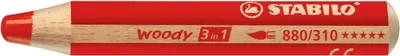 Produktbild von STABILO Multitalentstift woody 3 in 1 rund rot