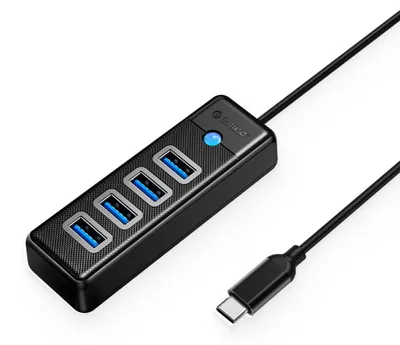 Produktbild von Orico PW4U-C3 USB-Hub, 4-Port USB-A 3.0, 1 m
