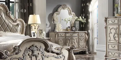 Immagine prodotto di Cassettiera a specchio camera da letto legno set mobili cassettiera classica 2 pezzi credenza