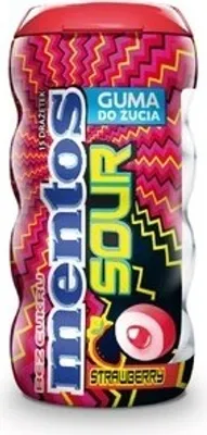 Produktbild von Mentos Saurer Kaugummi Erdbeere Flasche 30G