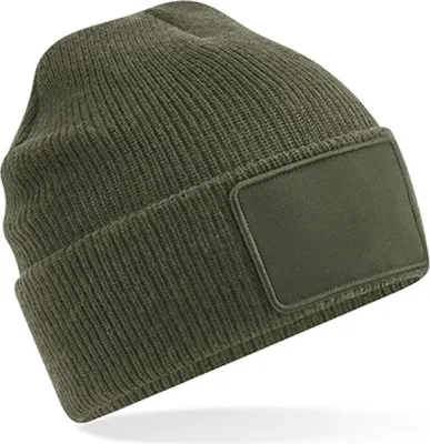 Image de Beechfield B540 | Removable Patch Bonnet Thinsulate - Patch détachable - Couleur : Vert militaire - Taille : One Size