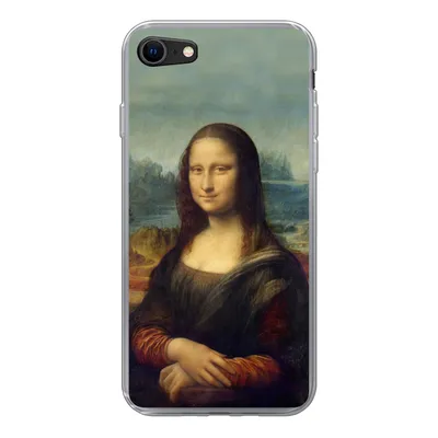 Produktbild von MuchoWow® Handyhülle Schutzhülle Hülle für iPhone 7 Mona Lisa - Da Vinci - Gemälde Silikon Softcase Handy Hülle - Kartenhalter