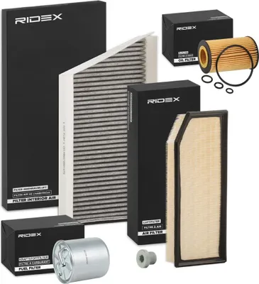 Produktbild von RIDEX Filterset Inspektionspaket Filtersatz passend für MERCEDES-BENZ C-Klasse Limousine (W203) C-Klasse T-modell (S203)