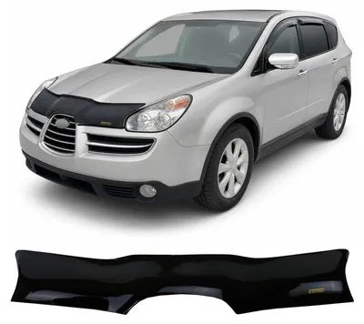 Produktbild von SCOUTT | Motorhaube Windabweiser Insekten Steinschlagschutz Für Subaru Tribeca B9 2004-2007, Aerodynamisch, Einfache Montage, Getönt, Spezielle Halterungen Für Die Haube (Ohne Bohren)