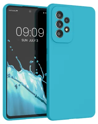 Produktbild von kwmobile Handyhülle für Samsung Galaxy A53 5G Hülle - Case Silikon - Kabelloses Laden - Schutzhülle Cover in Cool Glacier