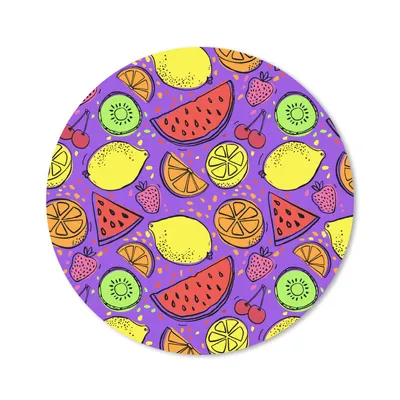 Produktbild von MuchoWow® Mauspad Mousepad Zitrone - Farben - Lila 30x30 cm - Mousepads - Maus Mat - Pad - Mausunterlage - Tischunterlage - Schreibtischmatten