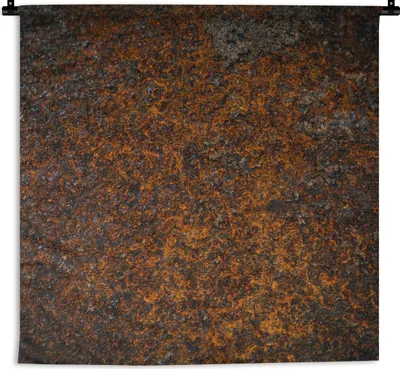 Produktbild von MuchoWow® Wandteppich Wandbehang Rost - Schwarz - Vintage 90x90 cm Tapisserie Dekoration Wandtuch - Wandaufhänger