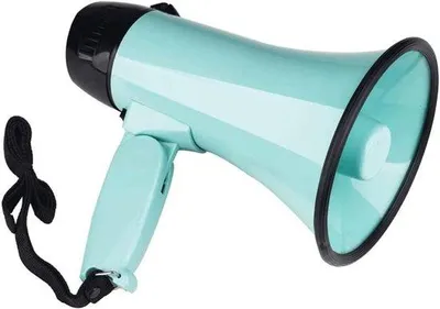 Productafbeelding van Draagbare Megafoon - Luidspreker Sirene - Evenementen Aankondigingen - Verstelbaar Volume - 50 Watt - Zwart