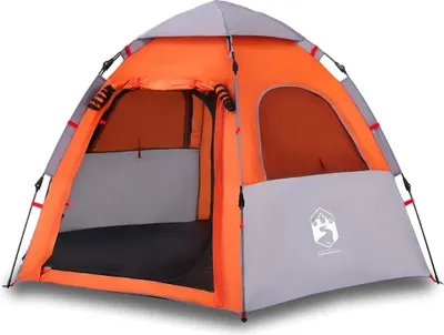 Produktbild von vidaXL Campingzelt 4 Personen Grau und Orange Quick Release