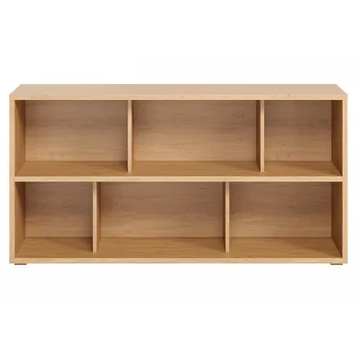 Produktbild von Miliboo - Niedriger Bücherschrank mit hellem Eichenholzfinish B140 cm EPURE