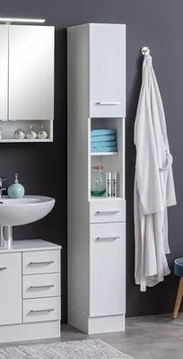 Produktbild von Seitenschrank Badschrank Holzschrank Badezimmerschrank Schrank "Riga I"