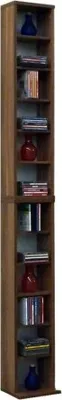 Produktbild von VCM Holzregal stehend | platzsparender CD Schrank für 204 CDs oder 72 DVDs | Maße: H. 180 x B. 21 x T. 20 cm | Elegantes DVD Regal stehend | Blu-Ray Regal | CD Regal - Bigol
