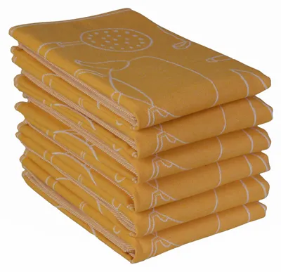 Produktbild von DoubleDry Geschirrtücher Baumwolle - 6-teilig - 50x70cm -   - Hochwertige Geschirrhandtücher - Küchengeräte, Gelb