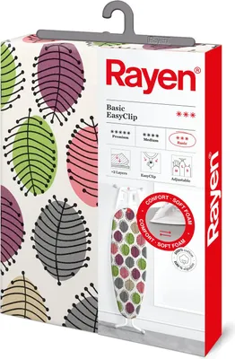 Bügelbrettbezug 130x47 cm, EasyClip, Baumwolle, mehrfarbig
