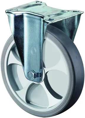 Produktbild von BS Rollen Bockrolle D.250mm Trgf.300kg thermopl.Ku.Platte L135xB110mm - L410.B44.250