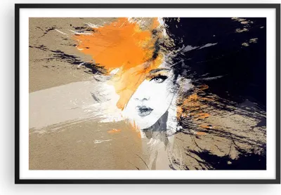 Produktbild von Gerahmtes Poster - Schwarzer Rahmen - Abstraktion Frau - 91,5x61 cm - Wand Bild - Wanddeko - Wandbilder - Kunstposter - Wandposter - Bilderrahmen - Bilder - Kunstdruck - Wandbild - P2BAA91x61-3656