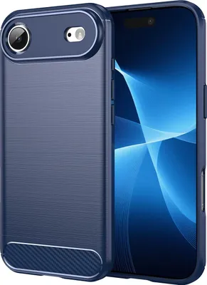 Produktbild von Mobigear Brushed Slim iPhone Air Hülle Flexibles TPU Backcover - Blau