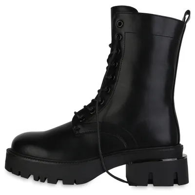 Rieker Damen Schnürboot Stiefelette Profilsohle 72607