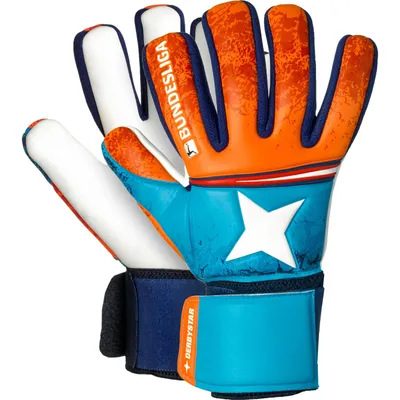 Produktbild von DERBYSTAR Bundesliga Goalie Torwarthandschuhe weiß/orange/blau 12