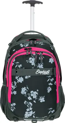 Produktbild von Schultrolley Mädchen Elephant Hero Signature Trolley Ranzen Schulranzen Schultrolly Trolly 12838 Grey Flower