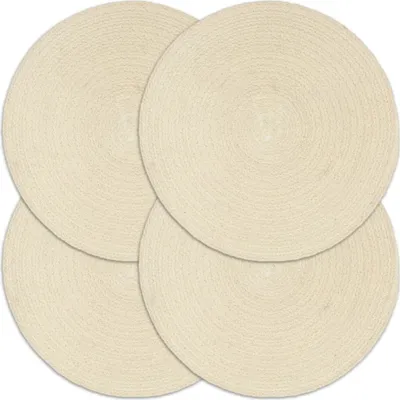 Obrázok produktu pre Prestierania 4 ks prírodné 38 cm bavlnené okrúhle