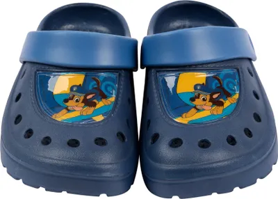 Produktbild von Paw Patrol Clogs für Jungen - Chase Kinder Sandalen Pantoletten Hausschuhe Gartenschuhe rutschfest Blau 28-29