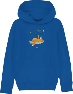 Produktbild von Mr. & Mrs. Panda Kinderpullover Fuchs Sterne 9-11 Jahre (134/146) - Royal Blue - Geschenk, Sweatshirt, Kinderbekleidung, Hoodie, Sternengucker, Kapuzenpulli, Romantik
