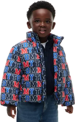 Productafbeelding van Tommy Hilfiger Kids, genderneutrale, opvouwbare gewatteerde jas, model KS0KS00783