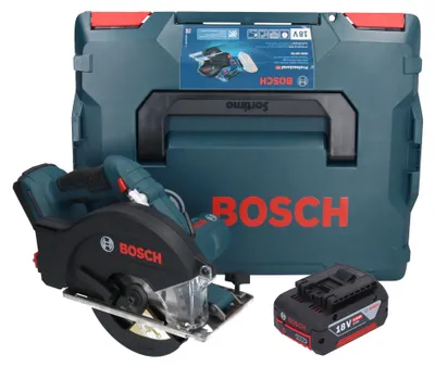 Obrázek produktu pro Bosch GKM 18V-50 Professional akumulátorová okružní pila na kov 18 V 136 mm bezkartáčová + 1x akumulátor 4,0 Ah + L-Boxx - bez nabíječky