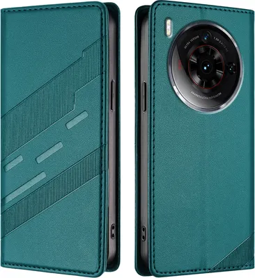 Obrázek produktu pro Pouzdro pro ZTE nubia Z50S Pro,Polyuretankožené peněženkové pouzdro s přihrádkou na karty a funkcí stojánku Grün