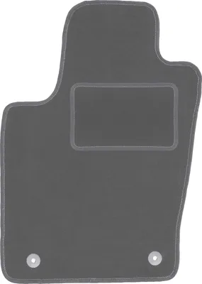 Produktbild von Fahrerfußmatte Velours graphit passend für Jeep Grand Cherokee WK2 (2010-2018, Feld) – mit Befestigungen – passgenau