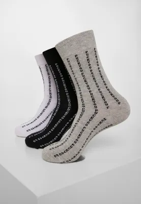 Image de Mister Tee Accessoires MT1205 | Fuck You Socks 3-Pack Chaussettes - Couleur : Black/Grey/White - Taille : 47-50