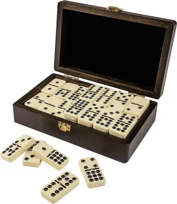 Produktbild von Philos Domino dubbel 9 walnoten box 20x12,5cm