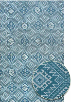 Produktbild von Primaflor Outdoorteppich LOUNGE Blaugrün 200x300cm - Wasserabweisender Vorzeltboden - Weichschaum Vorzeltteppich, ideal als Camping Bodenmatte und Zeltunterlage