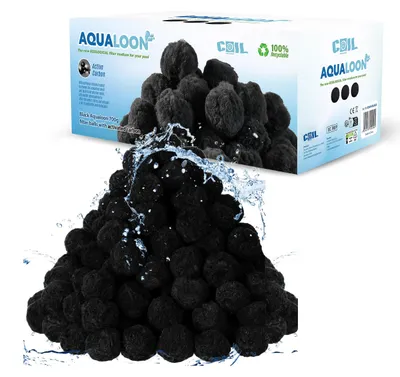 Zdjęcie produktu dla Lebula kulki filtracyjne aqualoon black do pompy piaskowej do basenu opakowanie 700g zastępuje 25kg piasku