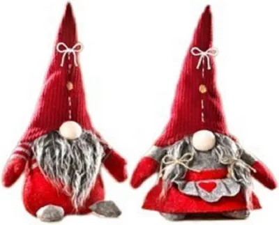 Produktbild von Deko-Wichtel, 2er Set, 33cm hoch, Dekofigur Zwerg, Weihnachten